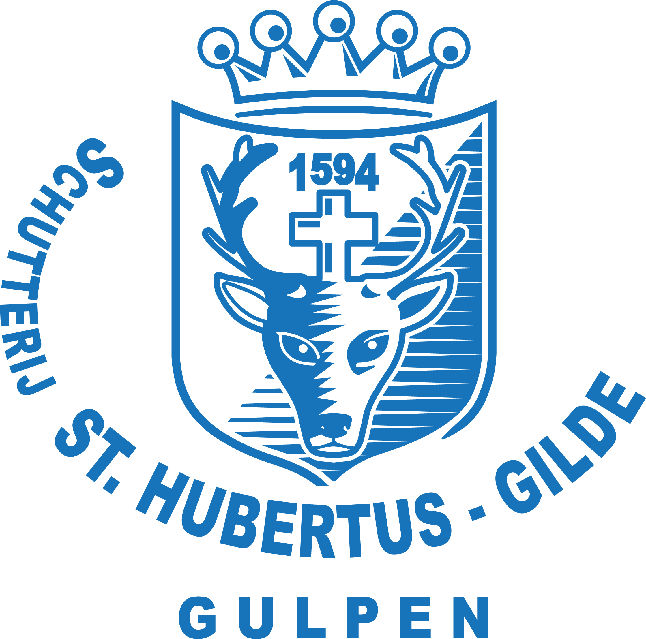 Logo Schutterij St. Hubertus-Gilde Gulpen (Blauw)